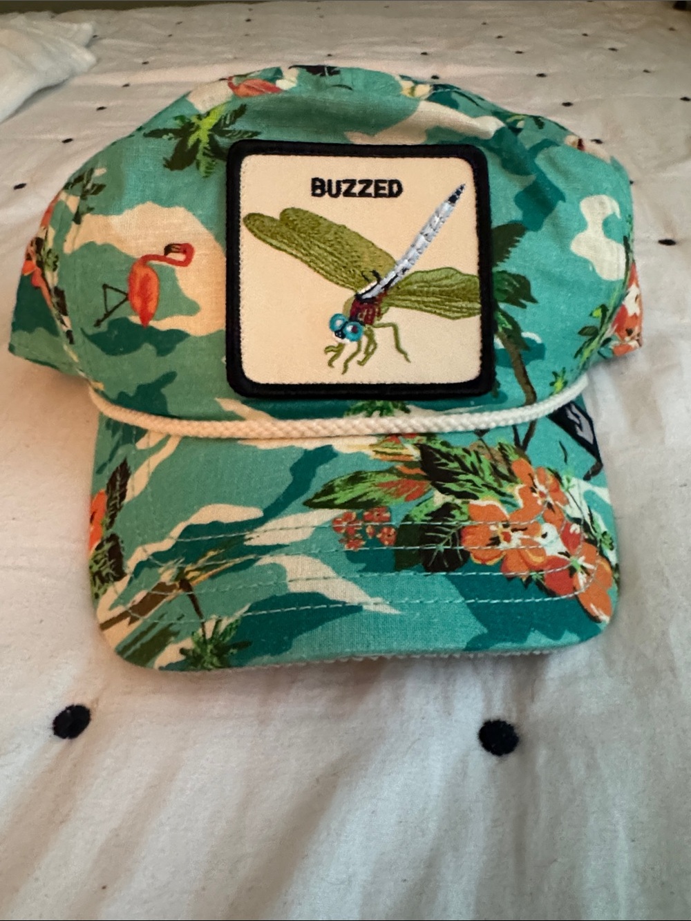 Goorin Bros Teal Floral 'Buzzed' Dragonfly
